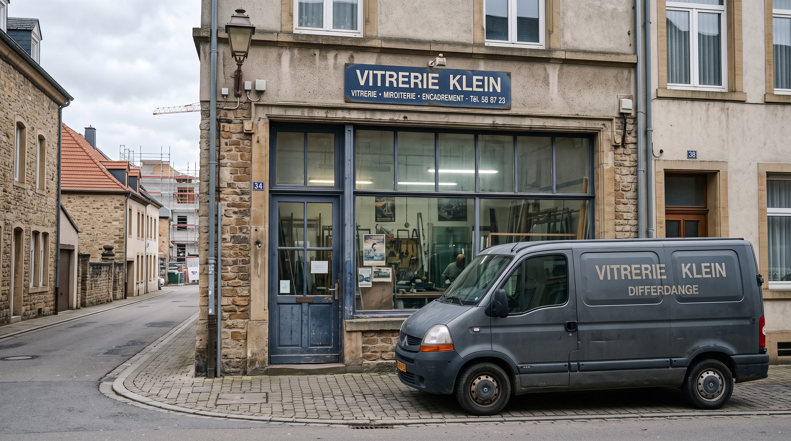 Atelier Vitrerie Klein au 36 rue de l'Alzette, Differdange